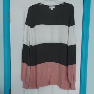 Belle By Kim Gravel Shaker Knit Sweater